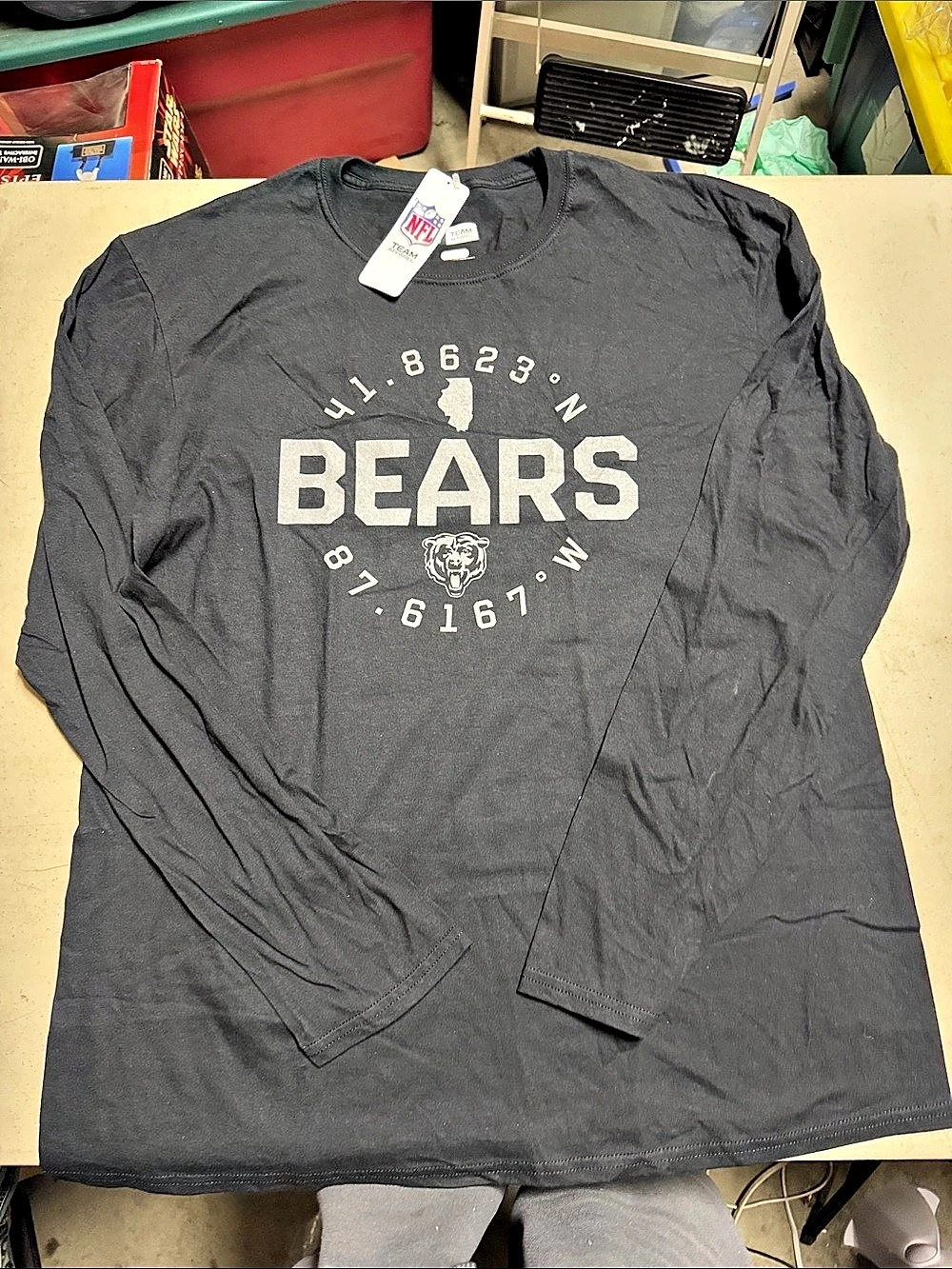 NFL Team Apparel Chicago Bears Coordinates Long Sleeve T-Shirt XL